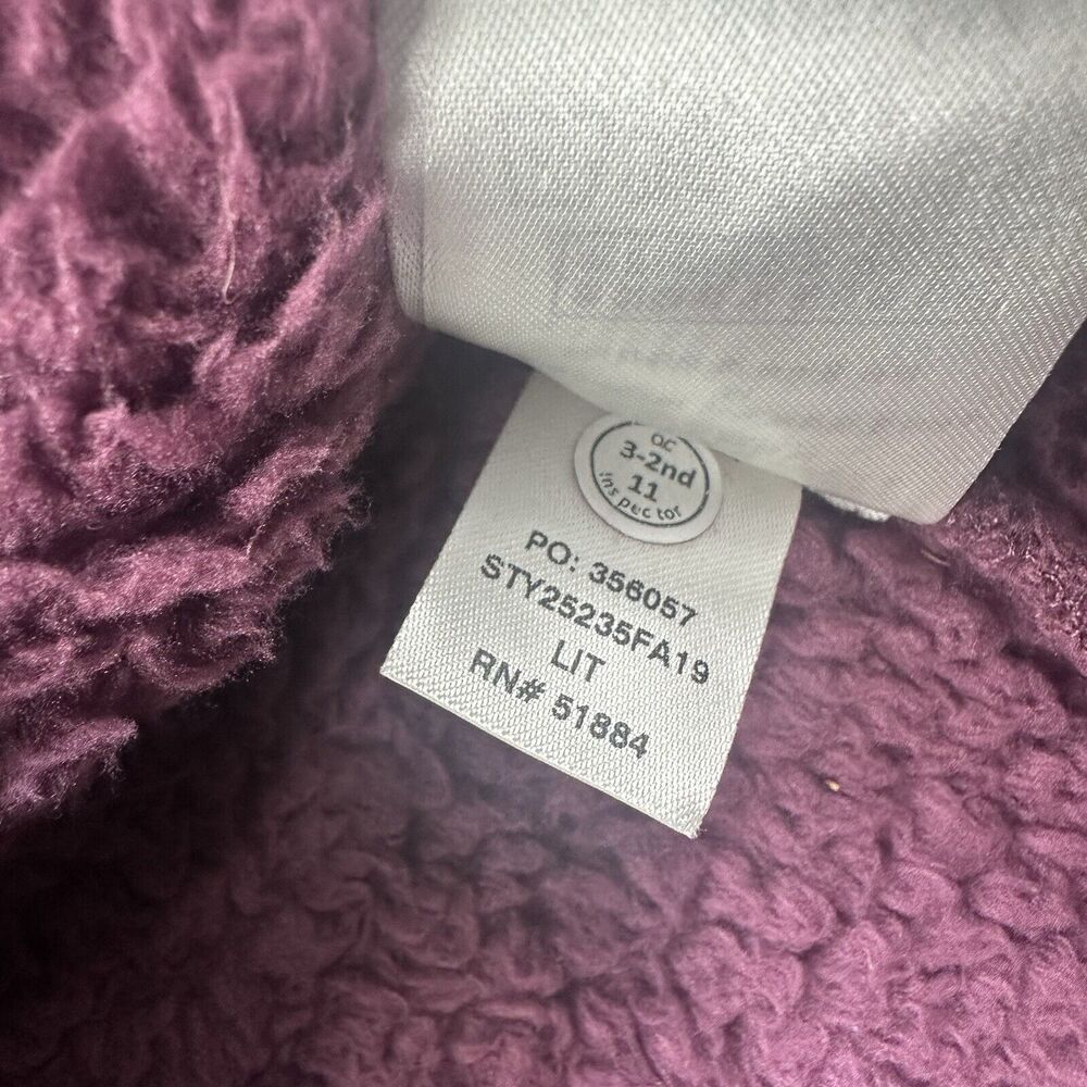 Patagonia Jacket Women Medium Burgundy Los Gatos 1/4 Zip Sherpa Soft Cozy - Picture 6 of 13